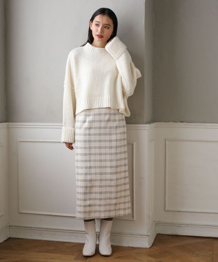 Green Parks「・ELENCARE DUE チェックナロースカート」|タイト|