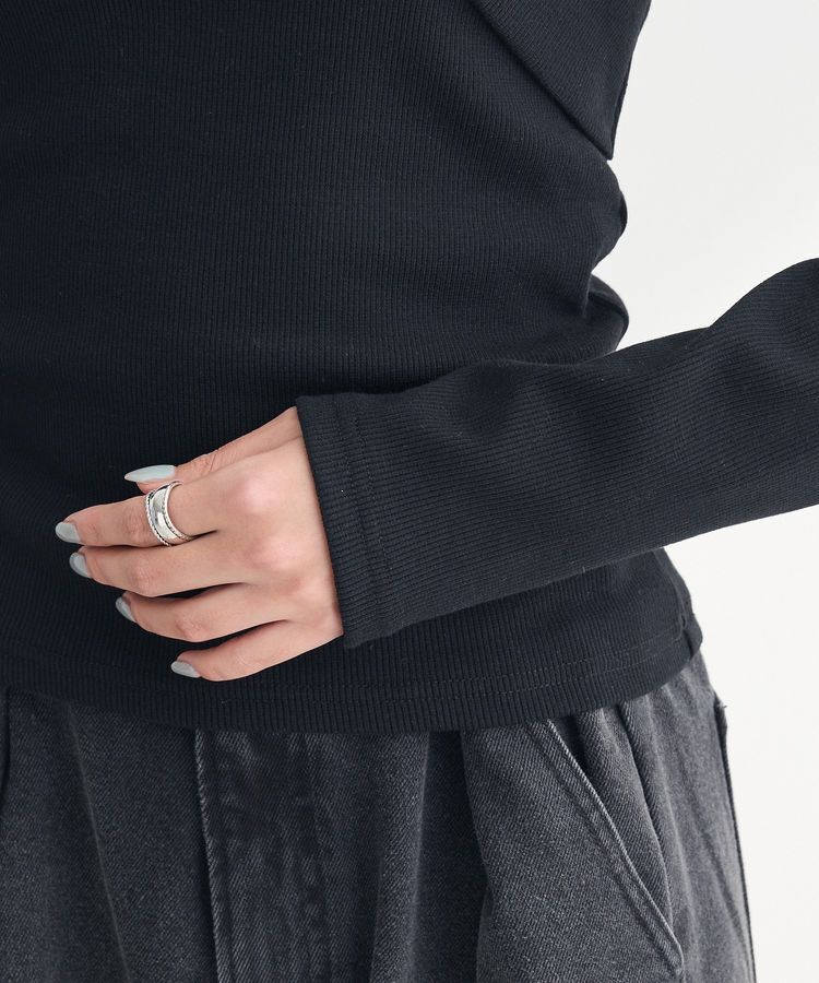 Green Parks「・swing by クロスネックプルオーバー」|Tシャツ・カットソー|