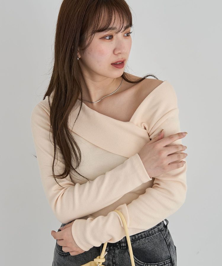 Green Parks「・swing by クロスネックプルオーバー」|Tシャツ・カットソー|