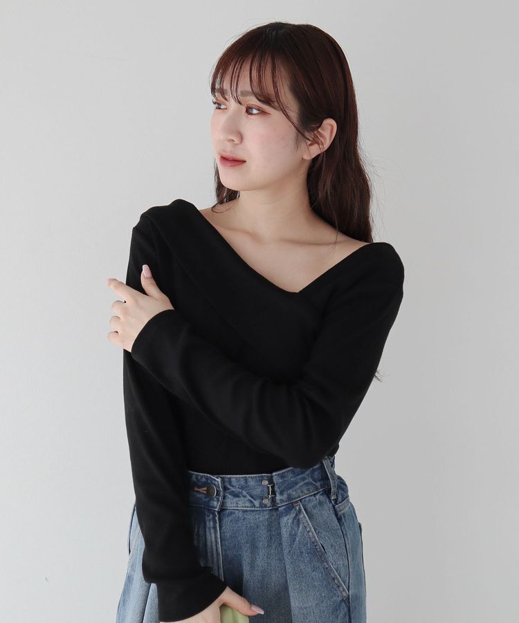 Green Parks「・swing by クロスネックプルオーバー」|Tシャツ・カットソー|