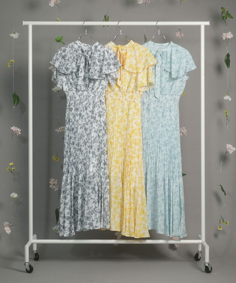 Green Parks「dazzlin フレンチスリーブ花柄ワンピース」|ワンピース|