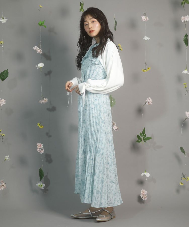 Green Parks「dazzlin フレンチスリーブ花柄ワンピース」|ワンピース|