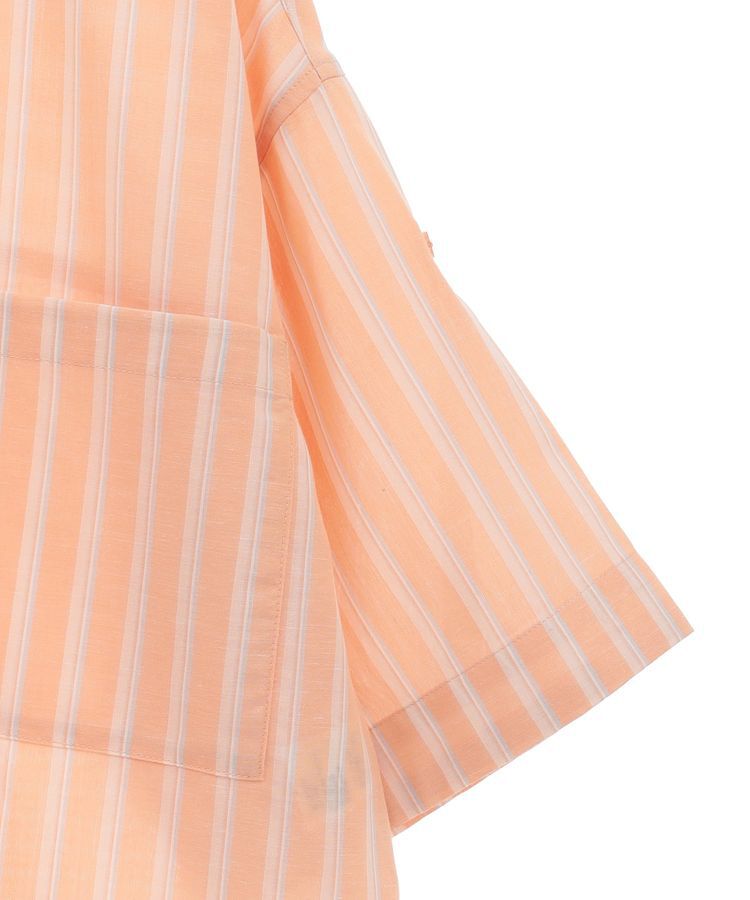 Green Parks「綿麻混５分袖ターンバックシャツ」|シャツ・ブラウス|