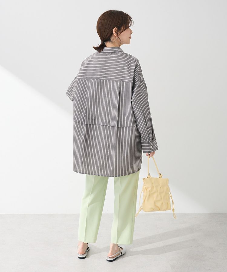 Green Parks「ラメストライプタックシャツチュニック」|シャツ・ブラウス|