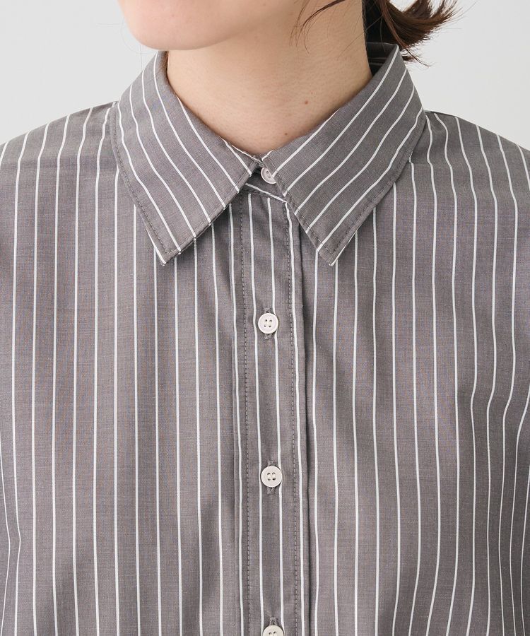 Green Parks「ラメストライプタックシャツチュニック」|シャツ・ブラウス|