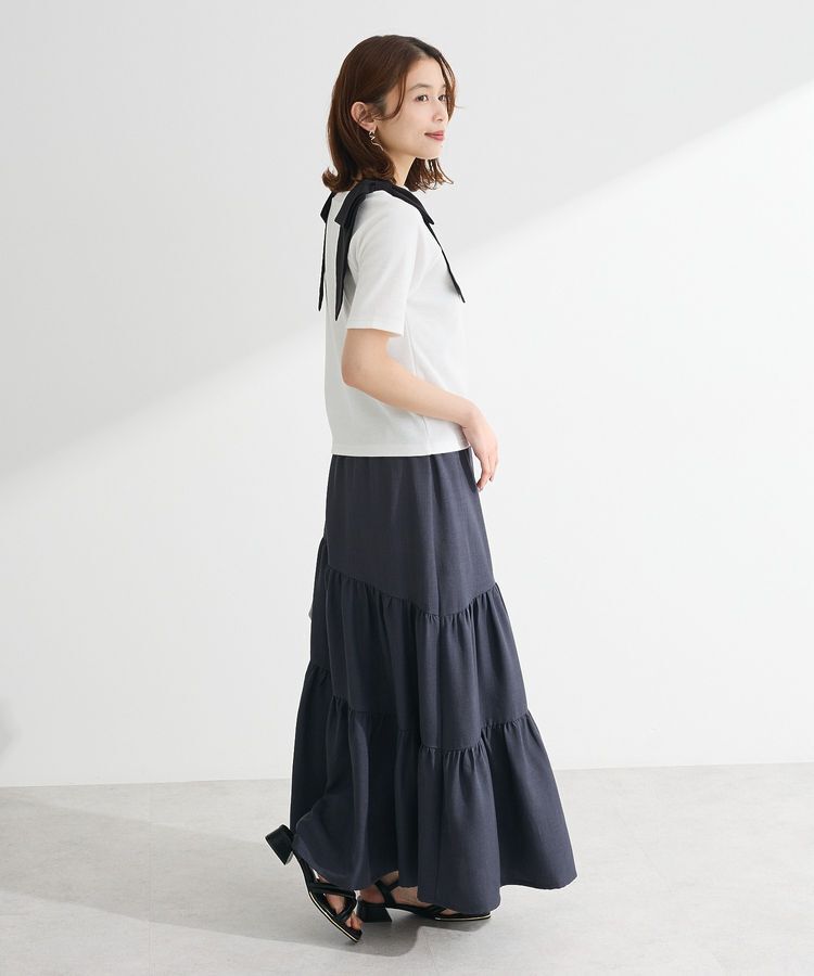 Green Parks「・swing by ショルダーリボンリブカットソー」|Tシャツ・カットソー|