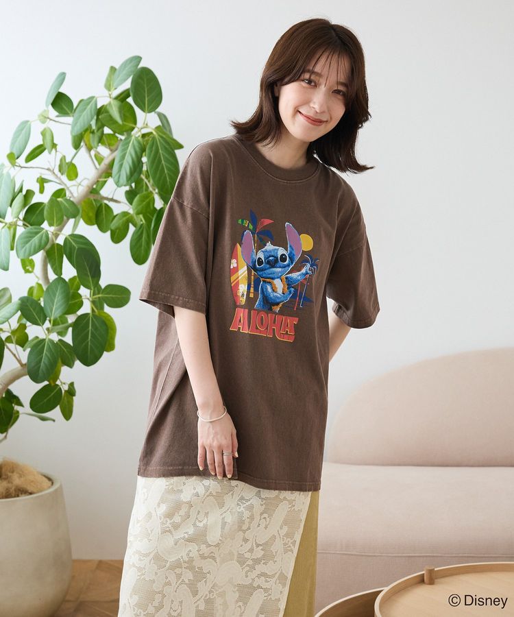 Green Parks「スティッチ/ヴィンテージ風ピグメントTシャツ」|Tシャツ・カットソー|