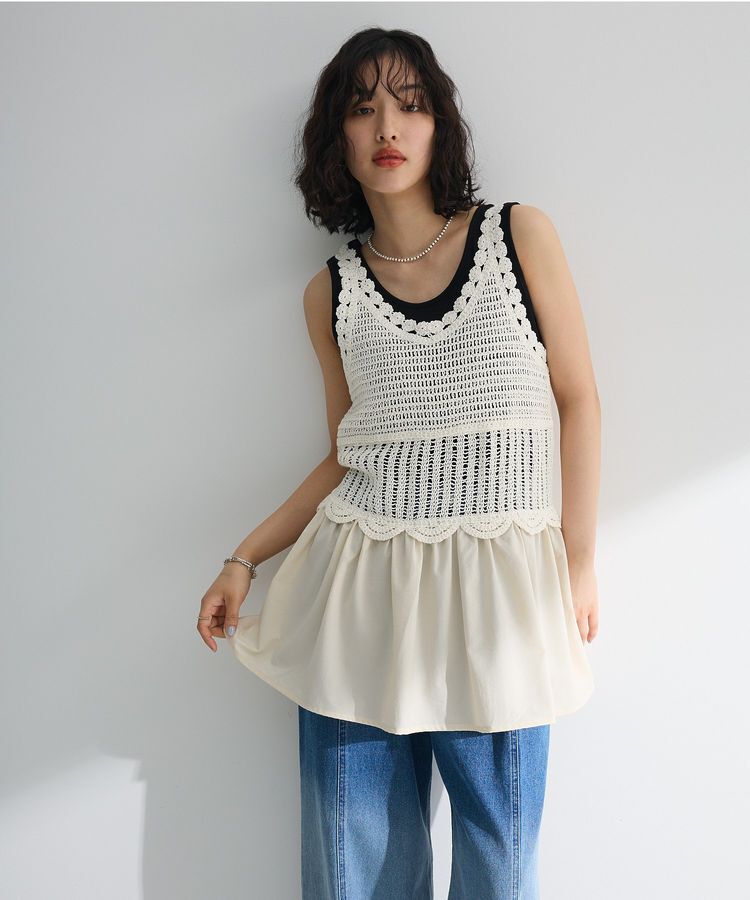 Green Parks「・SUGAR SPOON クロシェキリカエチュニック」|チュニック|Ivory