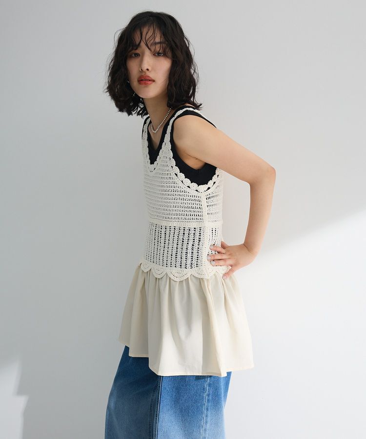 Green Parks「・SUGAR SPOON クロシェキリカエチュニック」|チュニック|