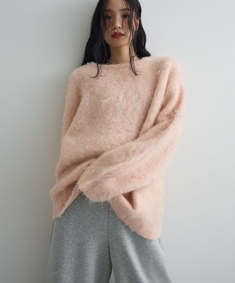 AnriettMusee「前後2wayキーネックシャギーニット」|ニット・セーター|