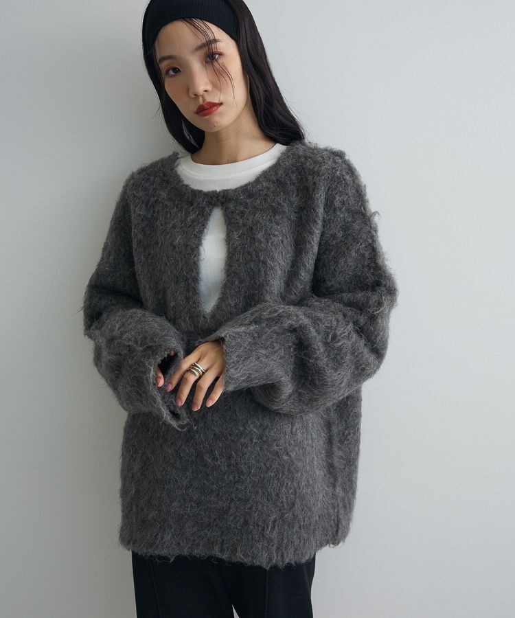 AnriettMusee「前後2wayキーネックシャギーニット」|ニット・セーター|