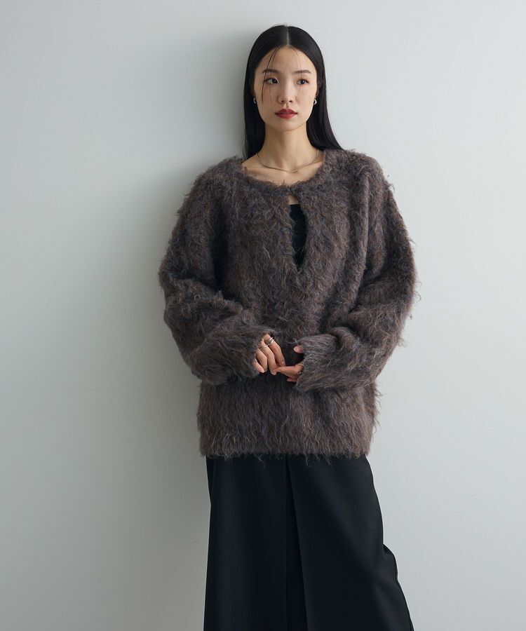 AnriettMusee「前後2wayキーネックシャギーニット」|ニット・セーター|