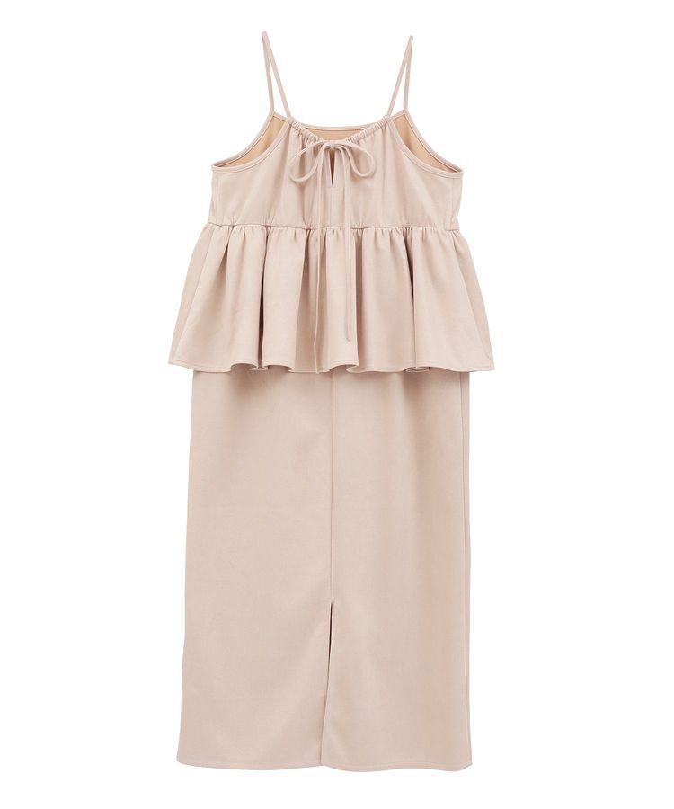 Green Parks「スウェードポンチペプラムキャミワンピース」|ワンピース|