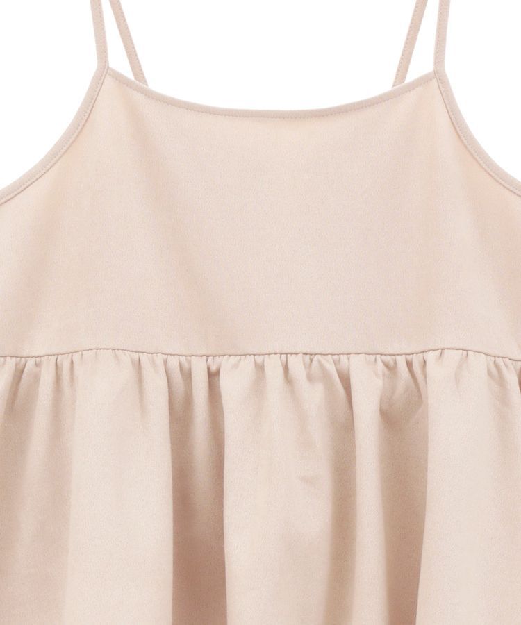 Green Parks「スウェードポンチペプラムキャミワンピース」|ワンピース|