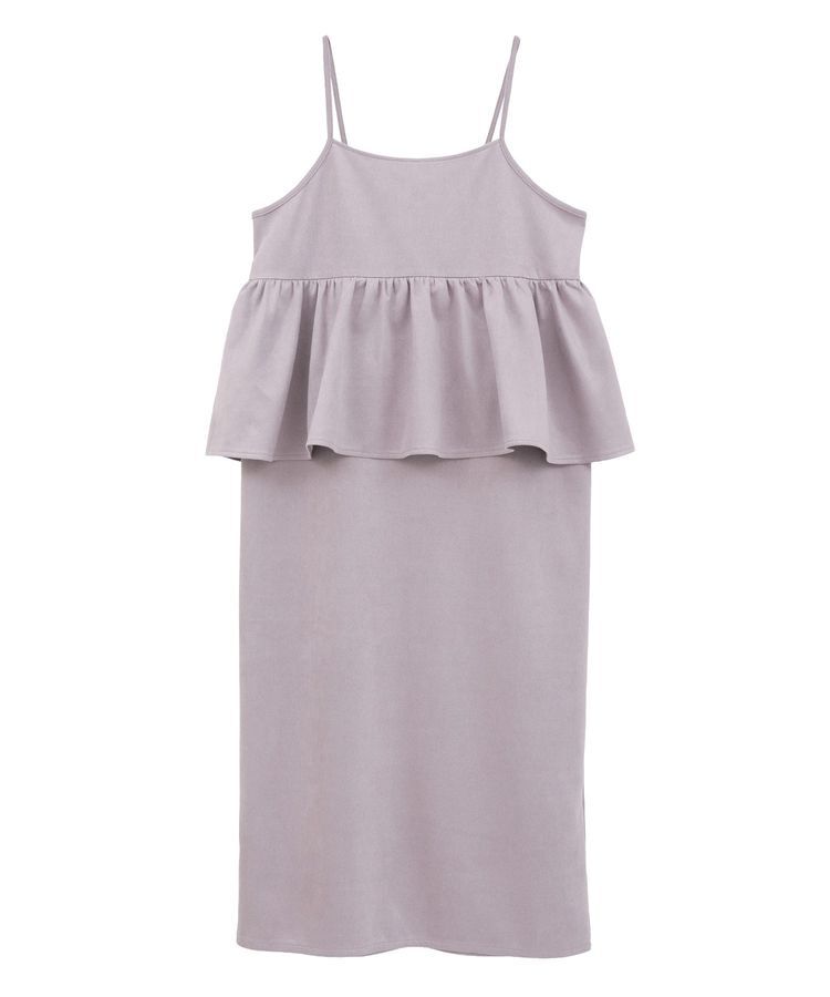 Green Parks「スウェードポンチペプラムキャミワンピース」|ワンピース|