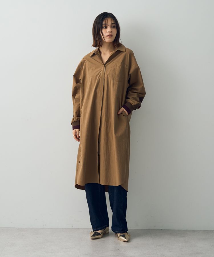 Editt by YECCA VECCA「リブMIXシャツワンピース」|ワンピース|