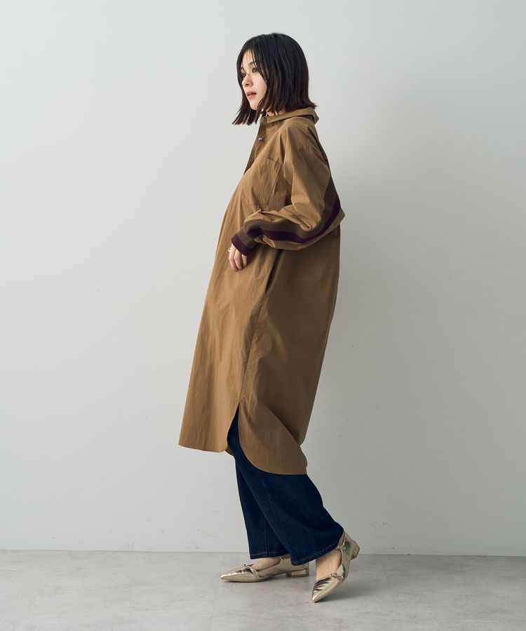 Editt by YECCA VECCA「リブMIXシャツワンピース」|ワンピース|