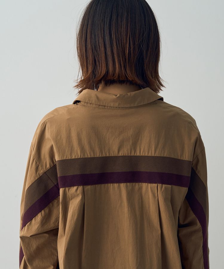 Editt by YECCA VECCA「リブMIXシャツワンピース」|ワンピース|