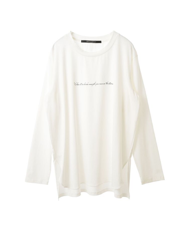 YECCA VECCA「ラウンドヘム長袖ロゴTee」|Tシャツ・カットソー|