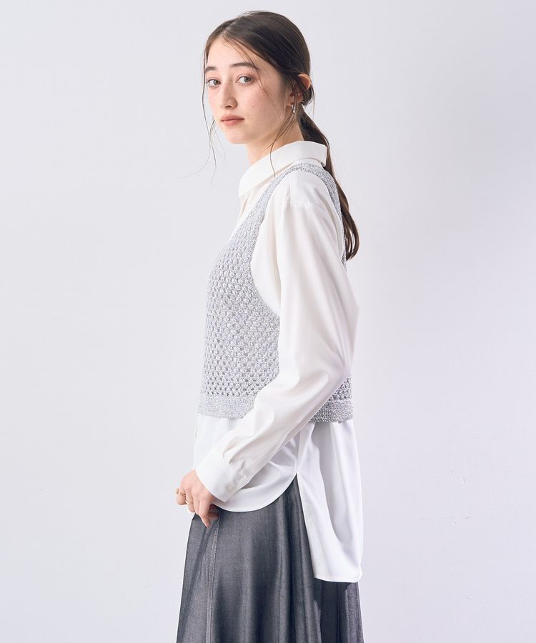 Editt by YECCA VECCA「【2点SET】メッシュベストSETシャツ」|シャツ・ブラウス|