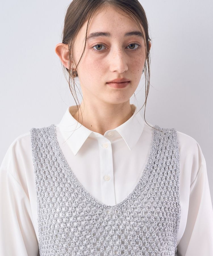 Editt by YECCA VECCA「【2点SET】メッシュベストSETシャツ」|シャツ・ブラウス|