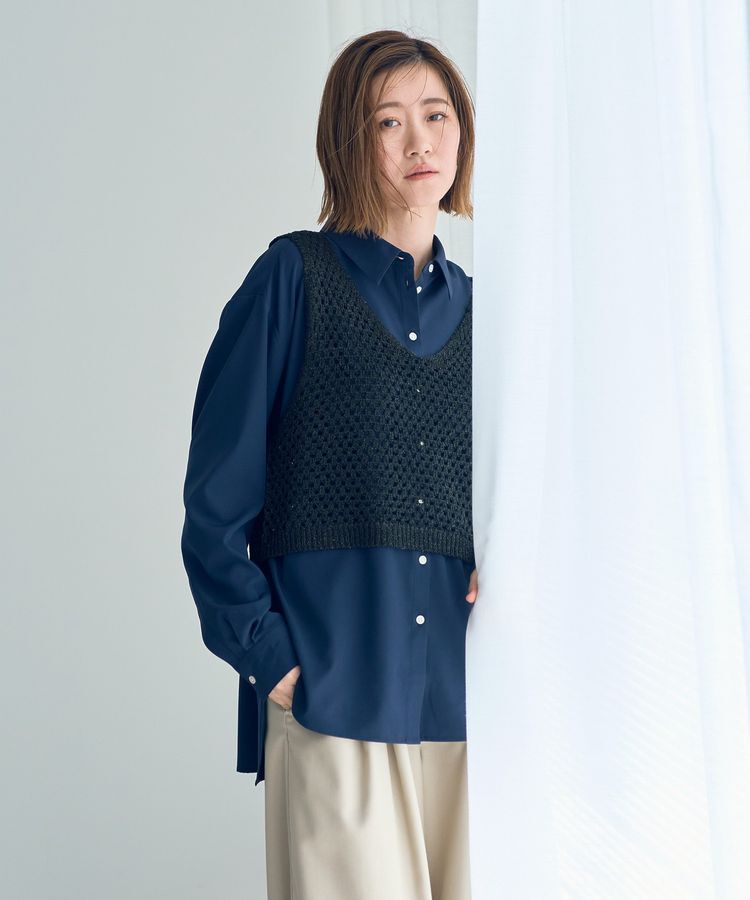 Editt by YECCA VECCA「【2点SET】メッシュベストSETシャツ」|シャツ・ブラウス|