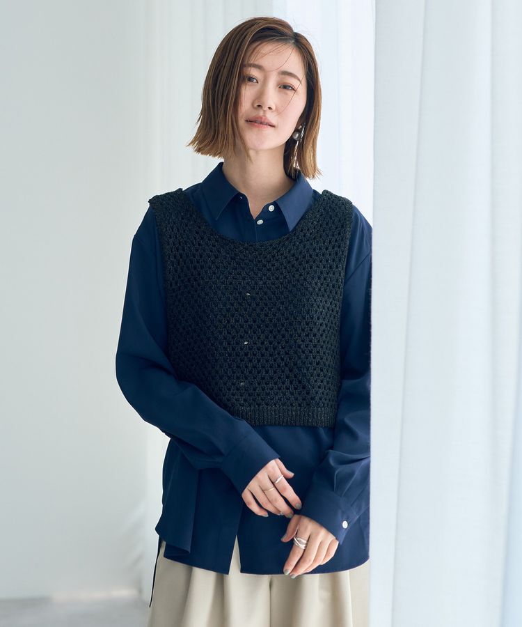Editt by YECCA VECCA「【2点SET】メッシュベストSETシャツ」|シャツ・ブラウス|