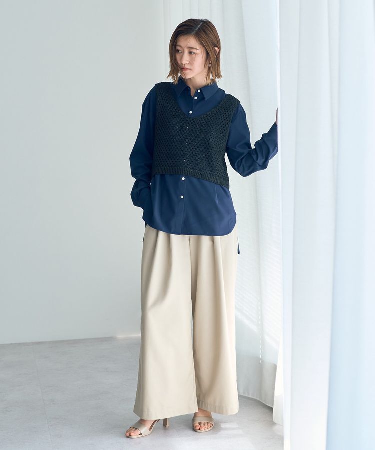 Editt by YECCA VECCA「【2点SET】メッシュベストSETシャツ」|シャツ・ブラウス|