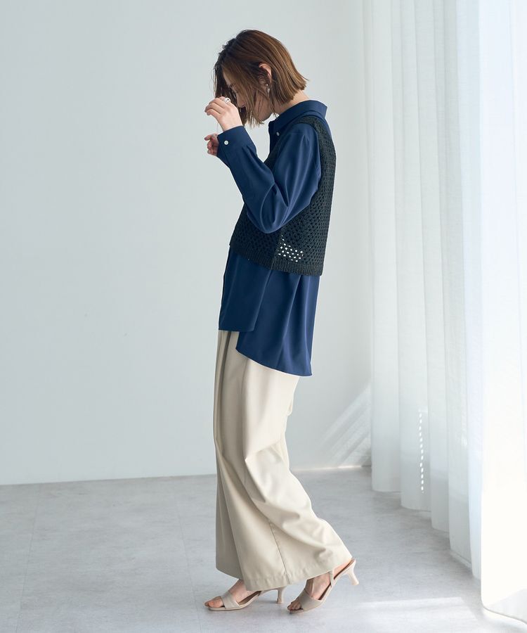 Editt by YECCA VECCA「【2点SET】メッシュベストSETシャツ」|シャツ・ブラウス|