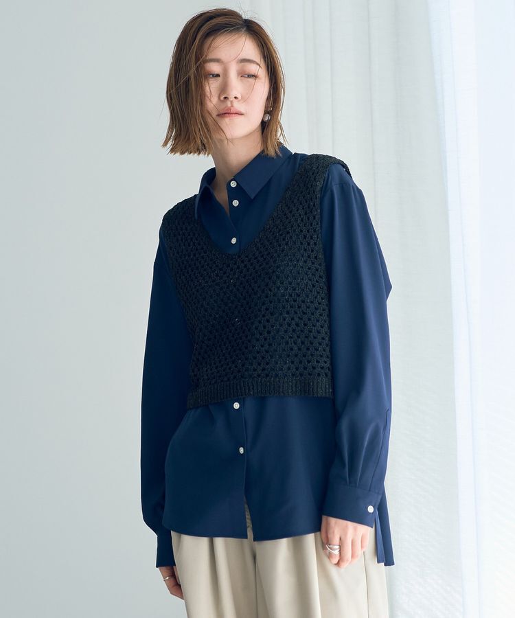 Editt by YECCA VECCA「【2点SET】メッシュベストSETシャツ」|シャツ・ブラウス|