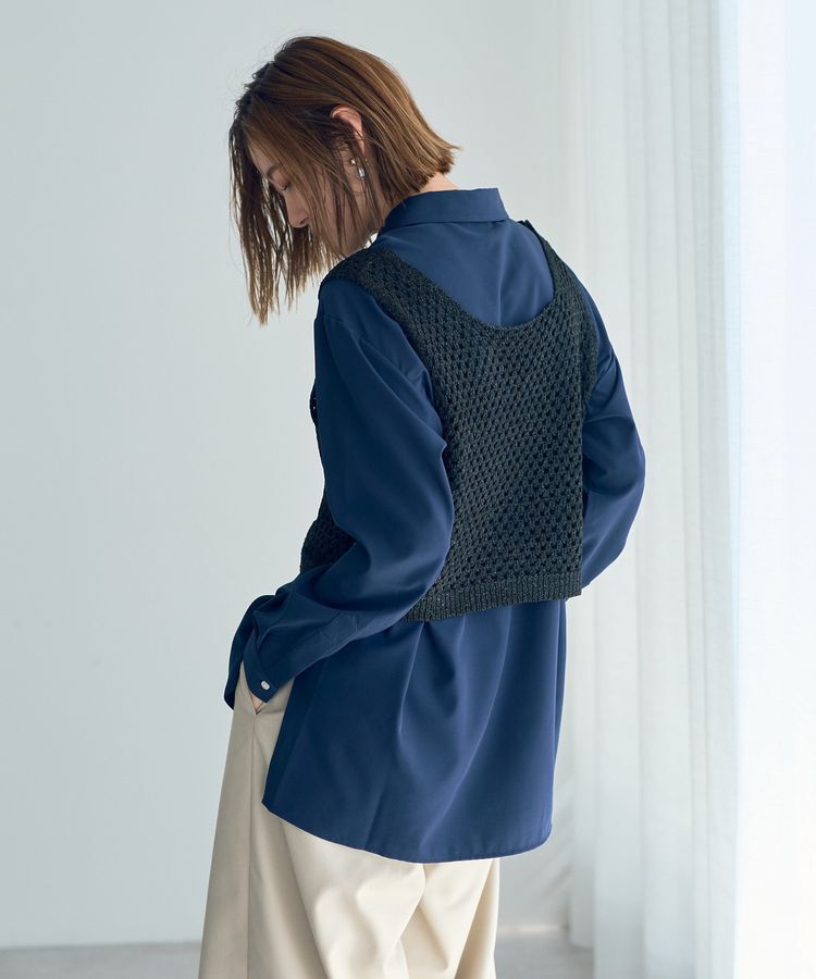 Editt by YECCA VECCA「【2点SET】メッシュベストSETシャツ」|シャツ・ブラウス|