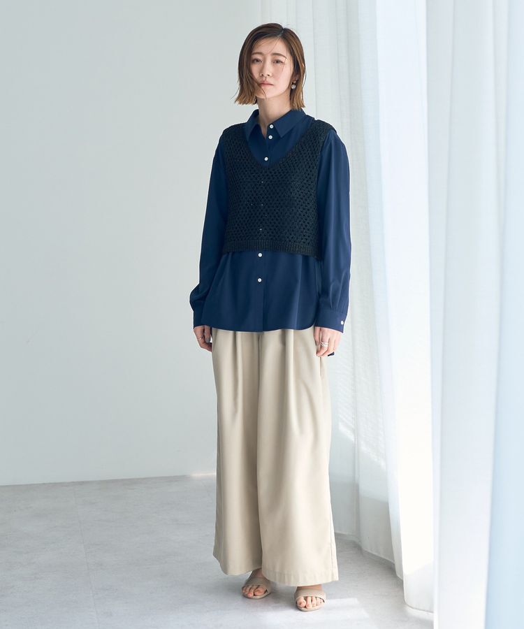 Editt by YECCA VECCA「【2点SET】メッシュベストSETシャツ」|シャツ・ブラウス|