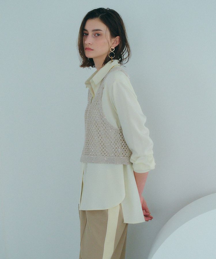 Editt by YECCA VECCA「【2点SET】メッシュベストSETシャツ」|シャツ・ブラウス|