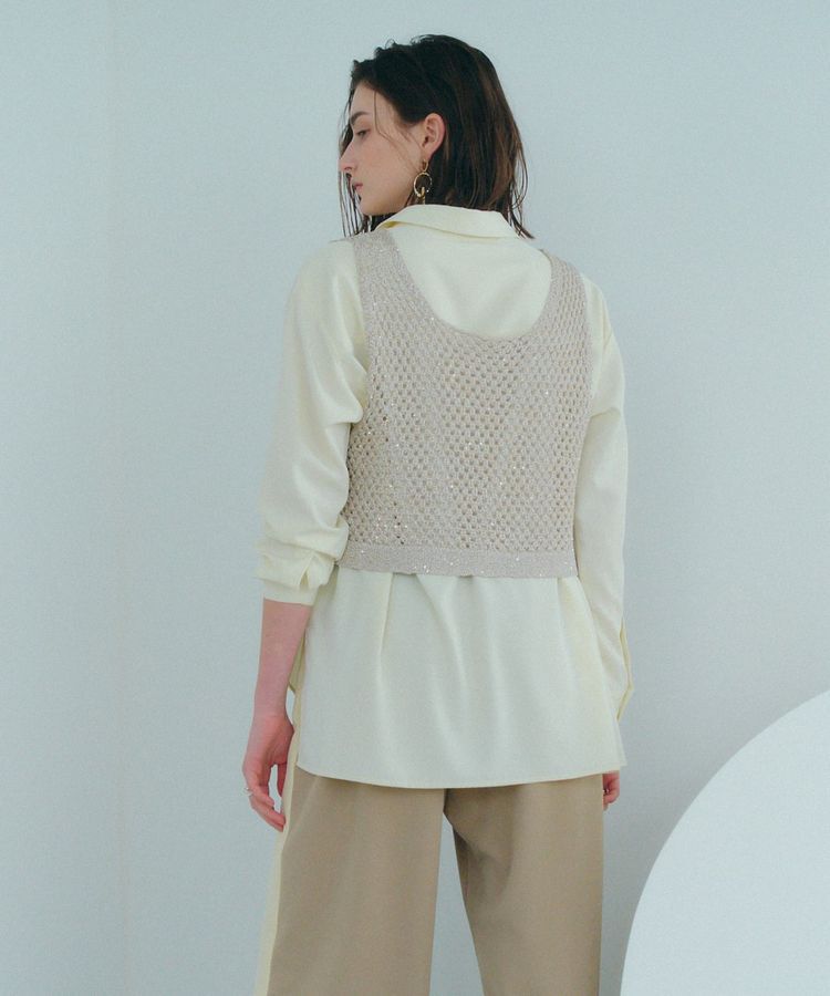 Editt by YECCA VECCA「【2点SET】メッシュベストSETシャツ」|シャツ・ブラウス|