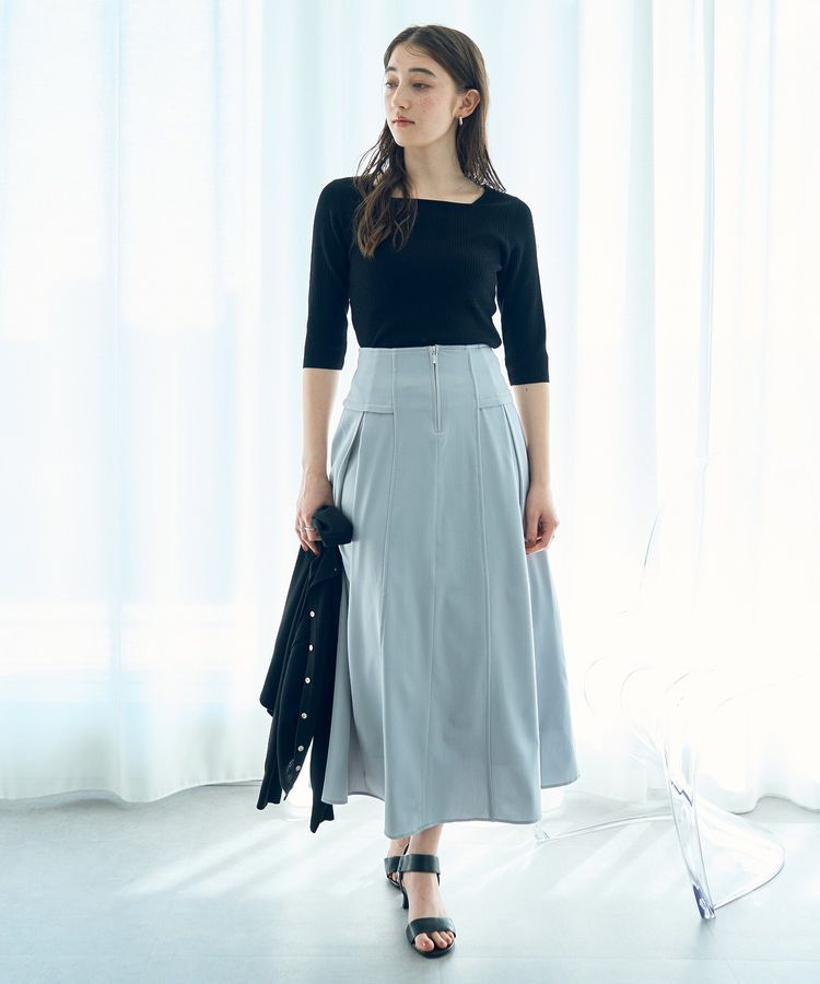 YECCA VECCA「2wayレースアップフレアスカート」|フレア|