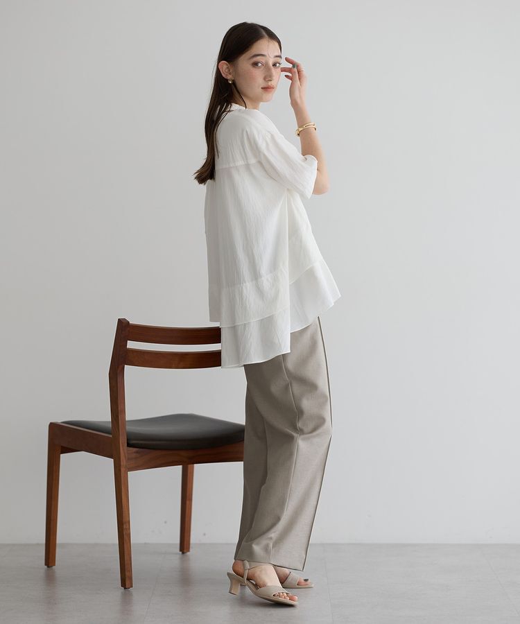 Editt by YECCA VECCA「【接触冷感】裾バルーン切替デザインヘムシャツ」|シャツ・ブラウス|