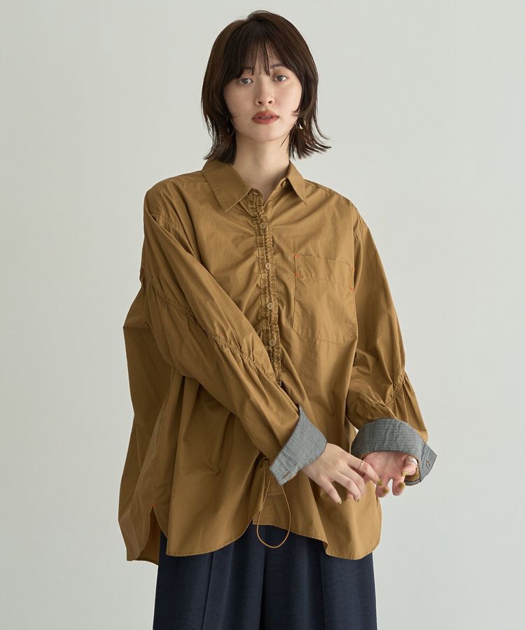 Editt by YECCA VECCA「ドロストデザインギャザーシャツ」|シャツ・ブラウス|