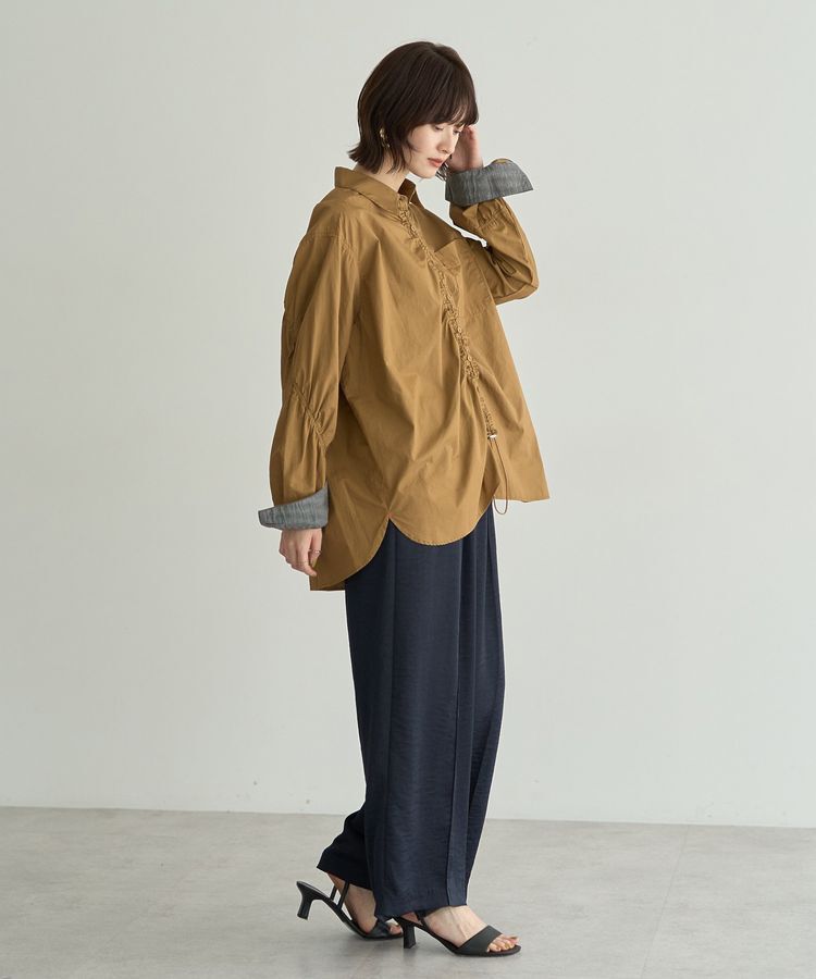 Editt by YECCA VECCA「ドロストデザインギャザーシャツ」|シャツ・ブラウス|