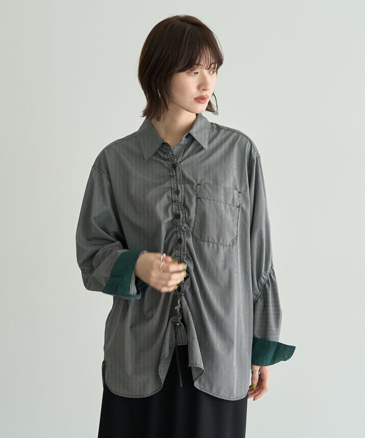 Editt by YECCA VECCA「ドロストデザインギャザーシャツ」|シャツ・ブラウス|