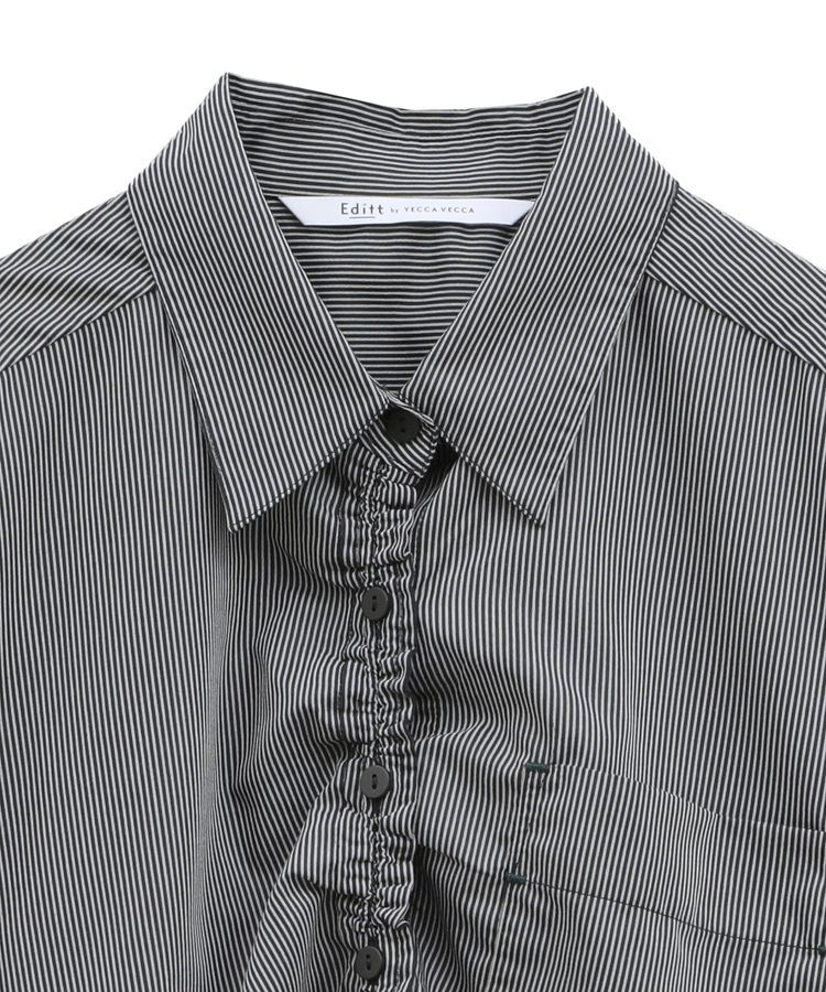 Editt by YECCA VECCA「ドロストデザインギャザーシャツ」|シャツ・ブラウス|