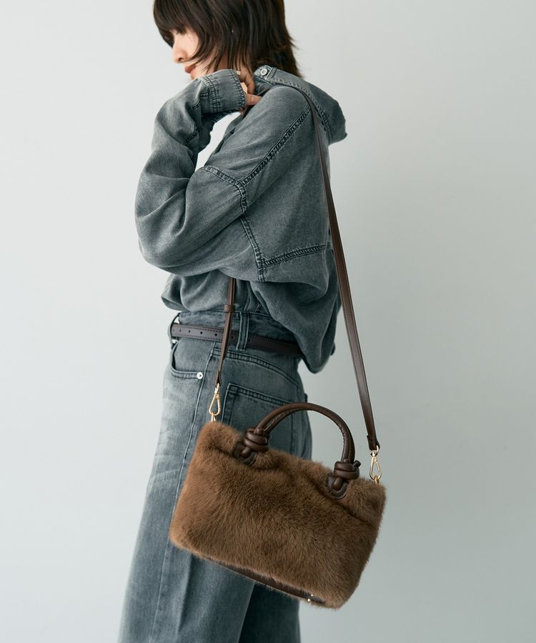 YECCA VECCA「【cache cache】フェイクファーバッグ」|ショルダー・メッセンジャー|