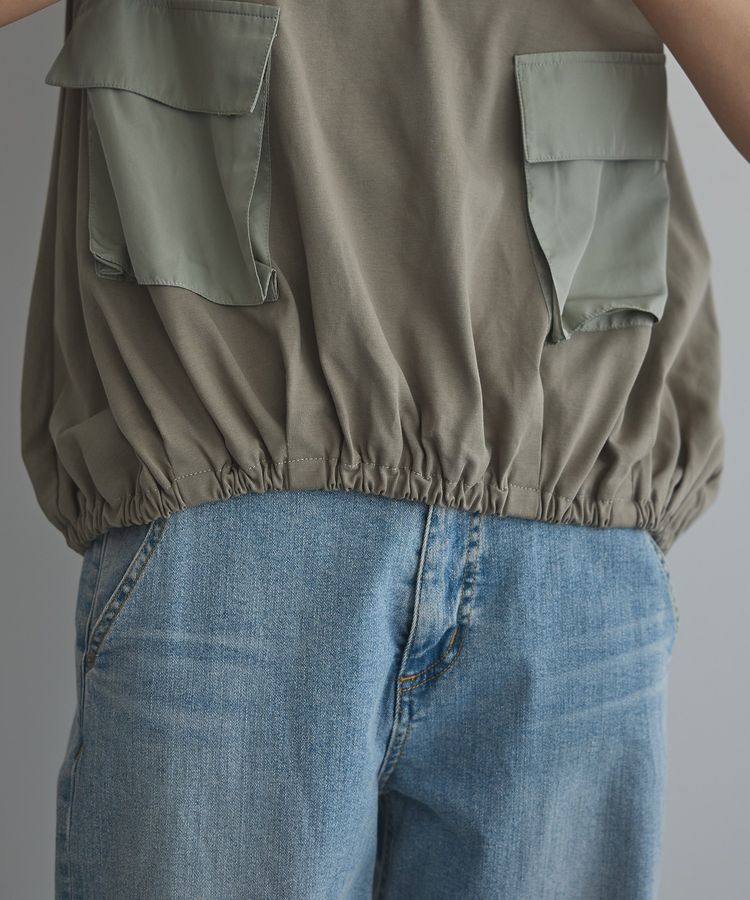 GARAGE OF GOOD CLOTHING「ポケット付ギャザープルオーバー」|Tシャツ・カットソー|