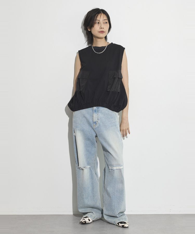 GARAGE OF GOOD CLOTHING「ポケット付ギャザープルオーバー」|Tシャツ・カットソー|