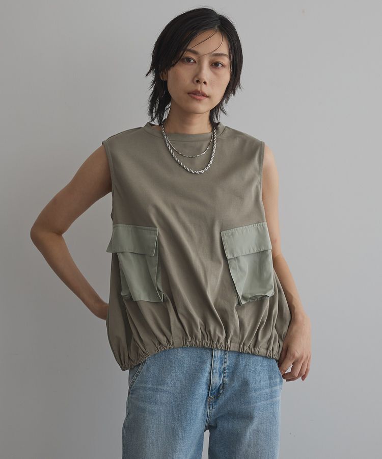 GARAGE OF GOOD CLOTHING「ポケット付ギャザープルオーバー」|Tシャツ・カットソー|