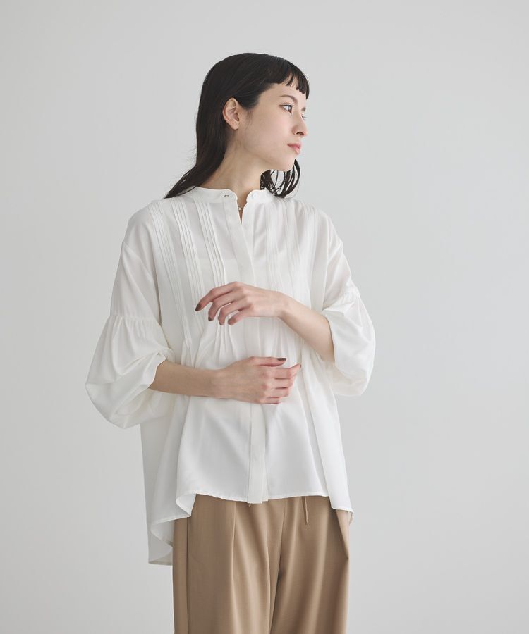 GARAGE OF GOOD CLOTHING「ピンタックボリューム袖フレアーブラウス」|シャツ・ブラウス|