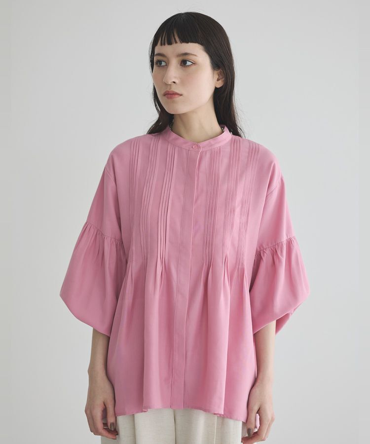 GARAGE OF GOOD CLOTHING「ピンタックボリューム袖フレアーブラウス」|シャツ・ブラウス|Pink