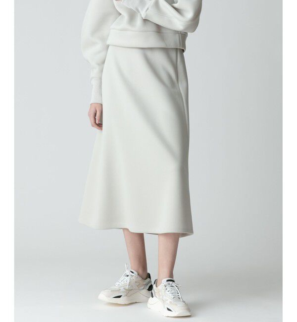 allureville「ダンボールセミフレアスカート」|フレア|ベージュ