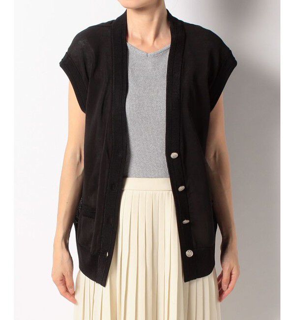 allureville「シアーコイルチュールジレ」|カーディガン|