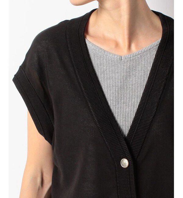 allureville「シアーコイルチュールジレ」|カーディガン|