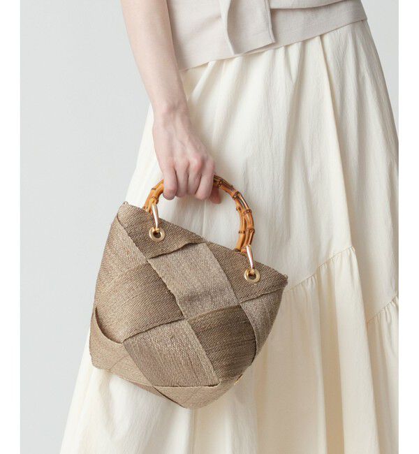 allureville「【VIOLAd'ORO (ヴィオラドーロ)】 MIROアバカメッシュバンブー」|ショルダー・メッセンジャー|ブラウン